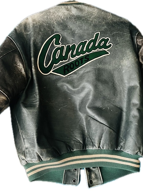 Roots Other - Roots Green & White Sporting Goods Chenille Patch Jacket Detail